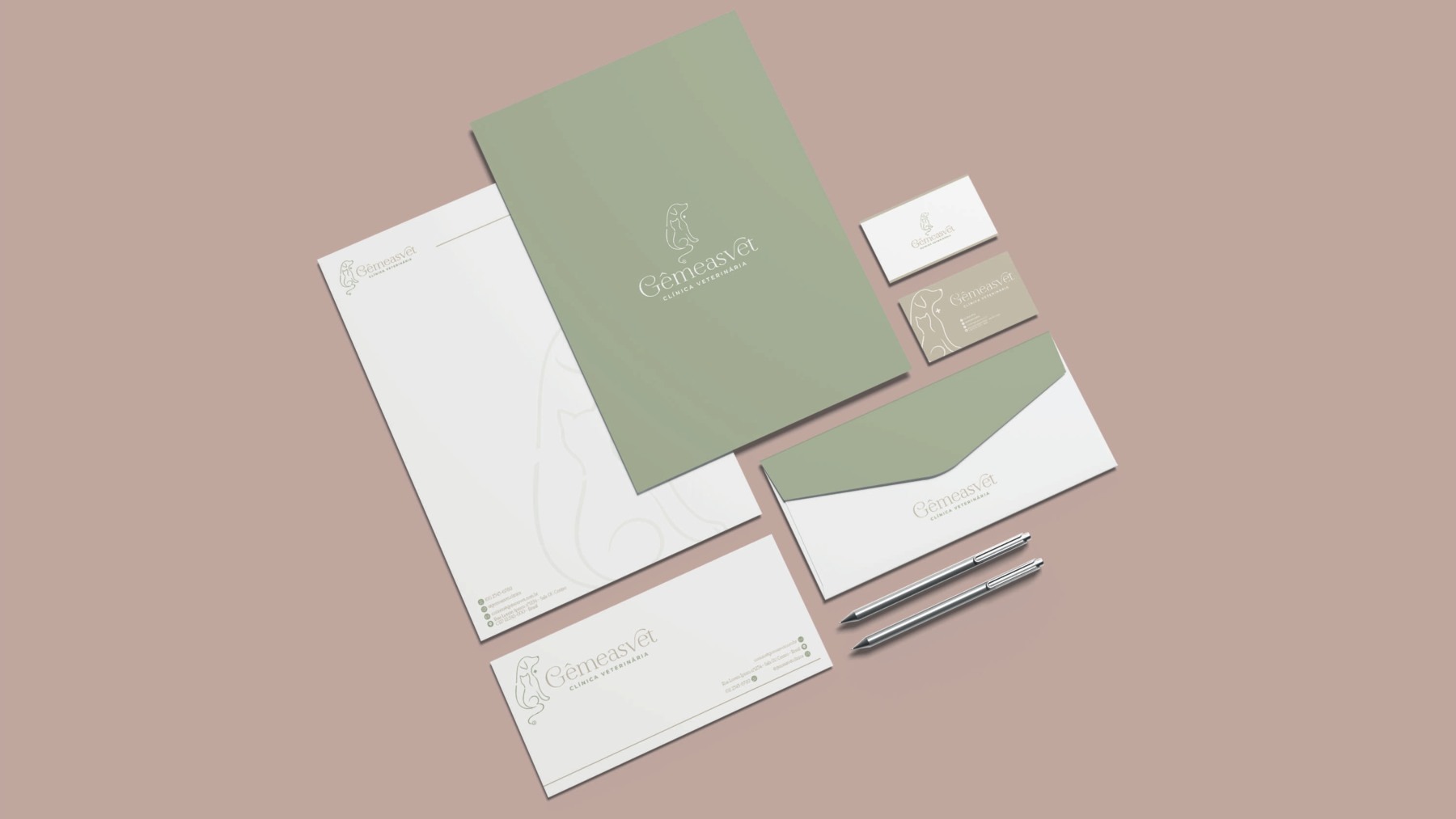 Gêmeas Vet: mockup da identidade visual, imagem 2