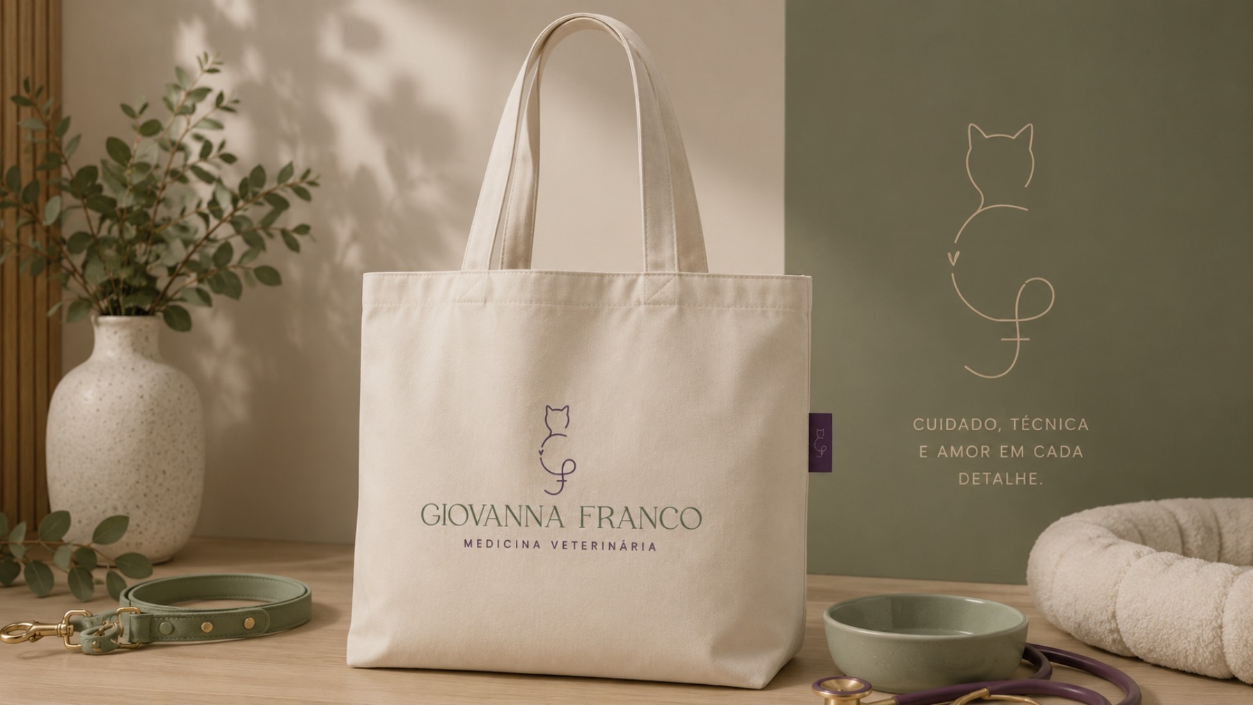 Giovanna Franco: mockup da identidade visual, imagem 2